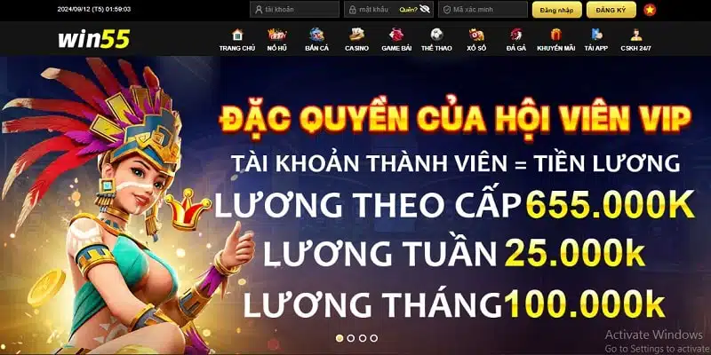 Bước 1: Truy cập web nhà cái Win55