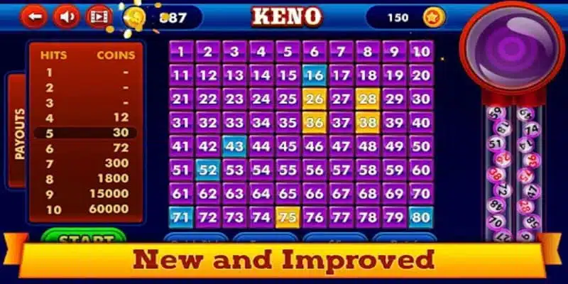 Game Keno xanh chín và được yêu thích hàng đầu